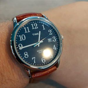 Timex Easy Reader 38mm Leather Strap Watch